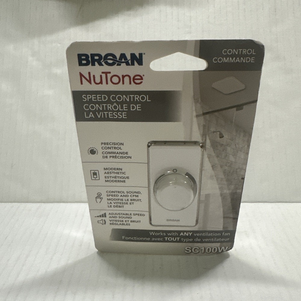 Broan NuTone Exhaust Vent Fan Adjustable Speed Control Dial SC100W Sealed